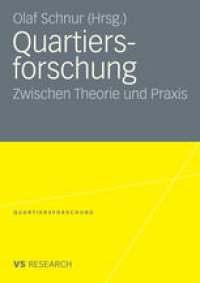 cover of the book Quartiersforschung: Zwischen Theorie und Praxis