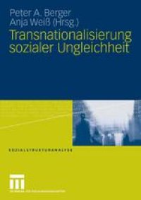 cover of the book Transnationalisierung sozialer Ungleichheit