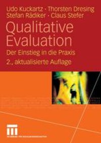 cover of the book Qualitative Evaluation: Der Einstieg in die Praxis