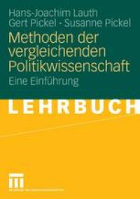 cover of the book Methoden der vergleichenden Politikwissenschaft: Eine Einführung