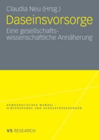 cover of the book Daseinsvorsorge: Eine gesellschaftswissenschaftliche Annäherung