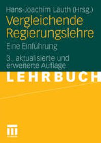 cover of the book Vergleichende Regierungslehre: Eine Einführung