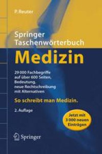 cover of the book Springer Taschenwörterbuch Medizin