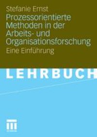 cover of the book Prozessorientierte Methoden in der Arbeits- und Organisationsforschung: Eine Einführung