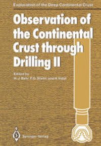 cover of the book Observation of the Continental Crust through Drilling II: Proceedings of the International Symposium held in Seeheim, October 3–6, 1985