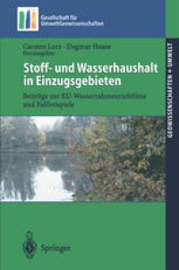 cover of the book Stoff- und Wasserhaushalt in Einzugsgebieten: Beiträge zur EU-Wasserrahmenrichtlinie und Fallbeispiele