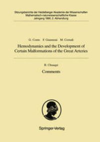 cover of the book Hemodynamics and the Development of Certain Malformations of the Great Arteries Comment: Vorgelegt in der Sitzung vom 18. November 1989 von Wilhelm Doerr