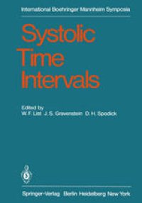 cover of the book Systolic Time Intervals: International Symposium, Graz, Austria September 1–2, 1978