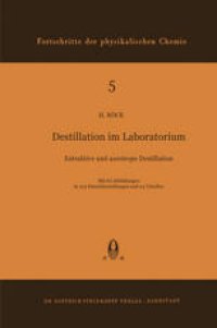 cover of the book Destillation im Laboratorium: Extraktive und Azeotrope Destillation