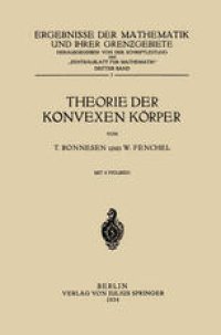 cover of the book Theorie der Konvexen Körper