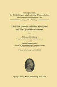 cover of the book Die Ethia-Serie des südlichen Mittelkreta und ihre Ophiolithvorkommen