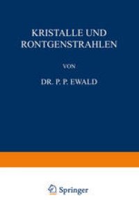 cover of the book Kristalle und Röntgenstrahlen