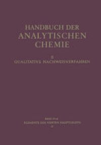 cover of the book Elemente der Vierten Hauptgruppe: II Germanium · Zinn