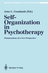 cover of the book Self-Organization in Psychotherapy: Demarcations of a New Perspective