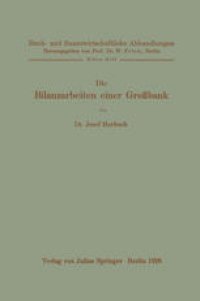 cover of the book Die Bilanzarbeiten einer Großbank