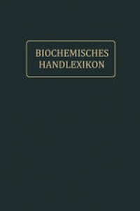 cover of the book Biochemisches Handlexikon: IX. Band (2. Ergänzungsband)