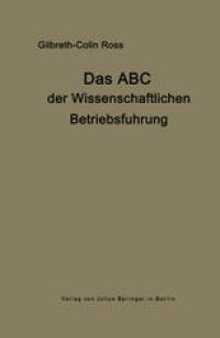 cover of the book Das ABC der wissenschaftlichen Betriebsführung: Primer of Scientific Management