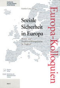 cover of the book Soziale Sicherheit in Europa: Renten- und Sozialversicherungssysteme im Vergleich