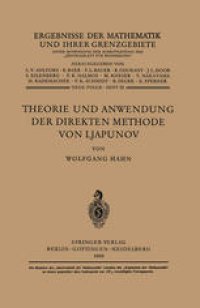 cover of the book Theorie und Anwendung der direkten Methode von Ljapunov