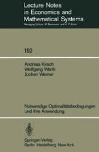 cover of the book Notwendige Optimalitätsbedingungen und ihre Anwendung