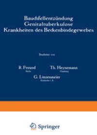 cover of the book Bauchfellentzündung Genitaltuberkulose Krankheiten des Beckenbindegewebes