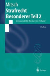 cover of the book Strafrecht Besonderer Teil 2: Vermögensdelikte (Kernbereich) / Teilband 1