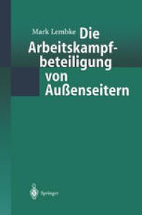 cover of the book Die Arbeitskampfbeteiligung von Außenseitern