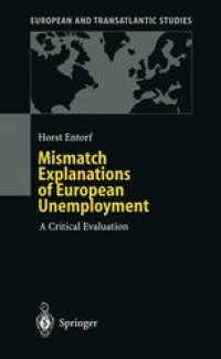 cover of the book Mismatch Explanations of European Unemployment: A Critical Evaluation