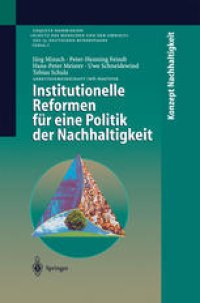 cover of the book Institutionelle Reformen für eine Politik der Nachhaltigkeit