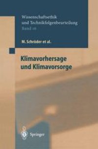 cover of the book Klimavorhersage und Klimavorsorge