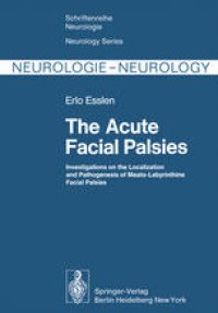 cover of the book The Acute Facial Palsies: Investigations on the Localization and Pathogenesis of Meato-Labyrinthine Facial Palsies