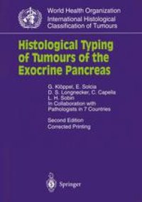 cover of the book Histological Typing of Tumours of the Exocrine Pancreas