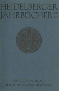 cover of the book Heidelberger Jahrbücher