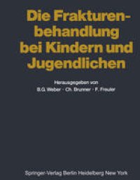 cover of the book Die Frakturenbehandlung bei Kindern und Jugendlichen