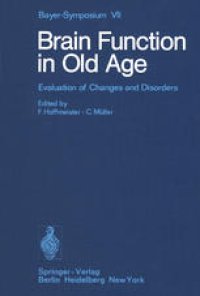 cover of the book Brain Function in Old Age: Evaluation of Changes and Disorders