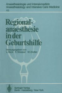 cover of the book Regionalanaesthesie in der Geburtshilfe: Unter besonderer Berücksichtigung von Carticain