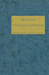 cover of the book Sterne und Menschen: Aufsätze und Vorträge