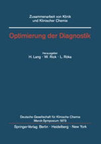 cover of the book Optimierung der Diagnostik