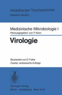 cover of the book Medizinische Mikrobiologie I: Virologie: Ein Unterrichtstext für Studenten der Medizin