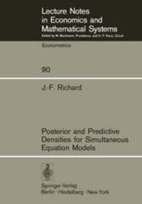 cover of the book Posterior and Predictive Densities for Simultaneous Equation Models