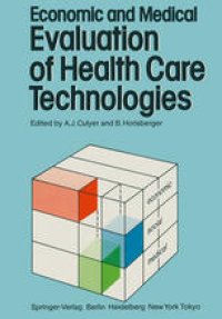 cover of the book Economic and Medical Evaluation of Health Care Technologies