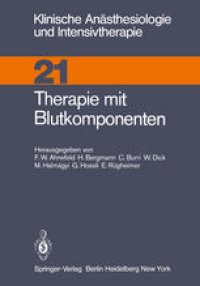 cover of the book Therapie mit Blutkomponenten