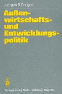 cover of the book Außenwirtschafts- und Entwicklungspolitik: Die Entwicklungsländer in der Weltwirtschaft