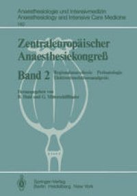 cover of the book Zentraleuropäischer Anaesthesiekongreß: Regionalanaesthesie, Perinatologie Elektrostimulationsanalgesie