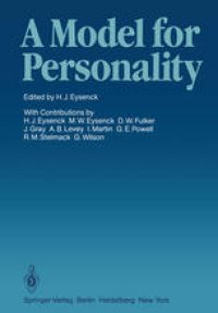 cover of the book A Model for Personality