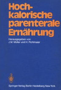 cover of the book Hochkalorische parenterale Ernährung