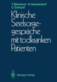 cover of the book Klinische Seelsorgegespräche mit todkranken Patienten