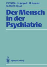 cover of the book Der Mensch in der Psychiatrie: Für Jan Gross