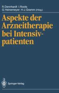 cover of the book Aspekte der Arzneitherapie bei Intensivpatienten