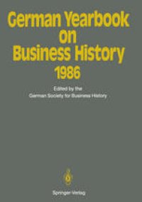 cover of the book German Yearbook on Business History 1986